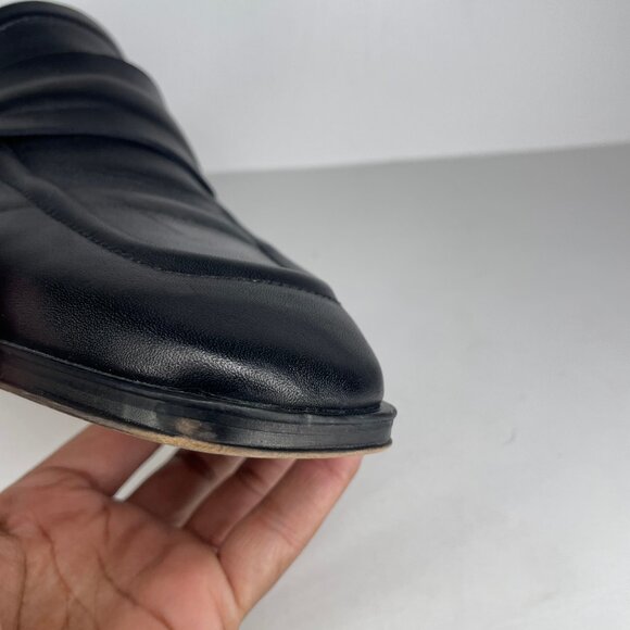 Aldo Bronson Men's Black Leather Dress Slip On Loafers Career Professional 12 - Picture 7 of 11